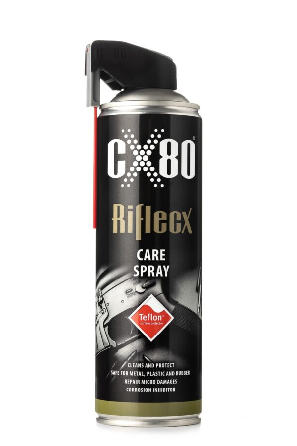 Po všetkých "všeliekových" čističoch, ktoré sľubujú čistenie aj ochranu naraz, je čas na špecializovaný produkt, ktorý skutočne funguje. RifleCX CX80 CARE SPRAY s originálnym Teflonom® od DuPont bol vyvinutý na profesionálnu ochranu zbraní po čistení. Chráni vývrt, kovové aj plastové časti pred koróziou, zamŕzaním, poškriabaním a chemickými vplyvmi. Zanecháva ultratenkú, suchú ochrannú vrstvu, ktorá nezachytáva špinu a odpudzuje vlhkosť. Výhody, ktoré zaručene oceníte: ✅ Originálny DuPont Teflon® – žiadna čínska náhrada. ✅ Ochrana proti korózii, zamŕzaniu, UV žiareniu a chemikáliám. ✅ Vhodný na kov aj plast – nezanecháva škvrny, nelepí sa. ✅ Znižuje trenie a opotrebenie mechanizmov. ✅ Zbraň ostáva lesklá, funkčná a pripravená na použitie alebo uskladnenie.