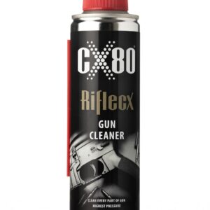 RifleCX Gun Cleaner – čistič zbraní – bol vyvinutý pre rýchle, jednoduché a dôkladné čistenie všetkých typov strelných zbraní. Po streľbe si poradí s odolnou špinou, spáleným prachom, karbónom, olovom, mosadzou či mastnotou – a to bez nutnosti použitia kefky. Vysokotlakový sprej preniká aj do ťažko dostupných miest, kde bežné čističe zlyhávajú. Zabudnite na zdĺhavé drhnutie a poškodené kefky. RifleCX Gun Cleaner vám ušetrí čas, nervy aj peniaze. Čo prináša RifleCX Gun Cleaner: Rýchle a efektívne čistenie v jednom kroku. Silný tlak – najvyšší medzi čističmi na trhu. Odstraňuje karbón, olovo, mosadz, špinu, olej aj mastnotu. Nezanecháva žiadne stopy – rýchlo sa odparuje. Bezpečný pre drevo a plast – neobsahuje chlór, acetón ani toxické látky. Priložená trubička umožňuje presné nanášanie do všetkých častí zbrane. Funkčný v každej polohe – sprej môžete používať z akéhokoľvek uhla.