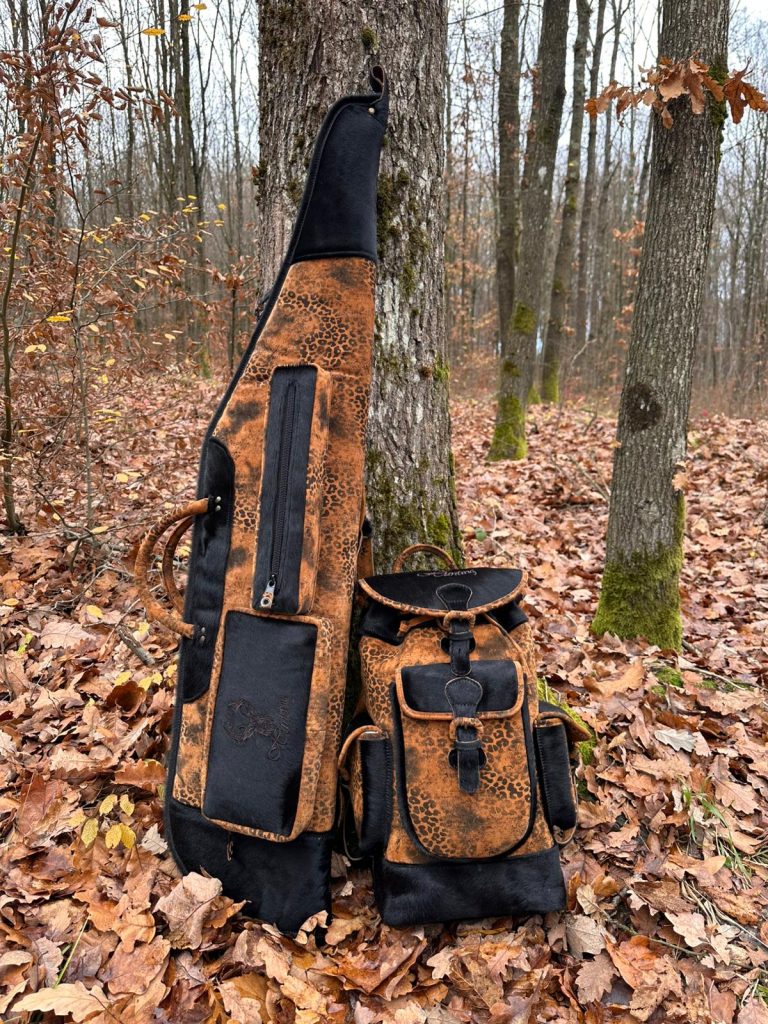 IL Cavallo & Jaguar Kožený set na poľovnícku zbraň – batoh CLS & puzdro BLS | Savanna Noir