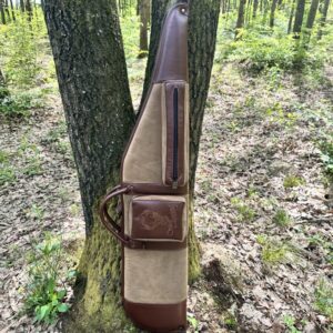 Kožené puzdro na poľovnícku zbraň – hnedá a trieslová | Whitetail Woods
