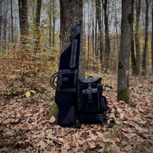 Kožený set na poľovnícku zbraň – farba čierna – batoh a puzdro | Whitetail Woods