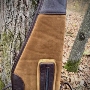Kožený set na poľovnícku zbraň – farba sedlovohnedá – batoh a puzdro | Whitetail Woods