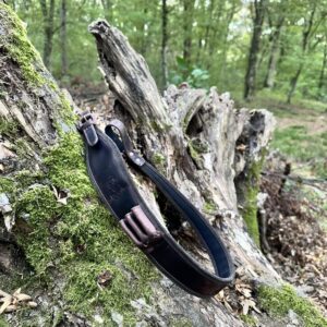 Kožený remeň na poľovnícku zbraň – Luxory Wide +3 pútka na náboje – hnedá