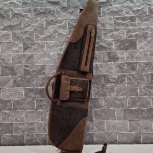 Dvojité kožené puzdro na poľovnícku zbraň – zemitohnedá | Highland Hide Series