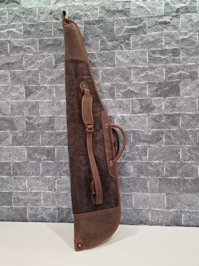 Kožené puzdro na poľovnícku zbraň – luxusná zemitohnedá | Highland Hide Series