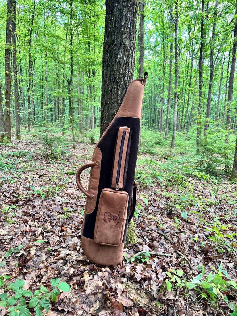 Kožené puzdro na poľovnícku zbraň – dvojfarebná sivohnedá | Whitetail Woods