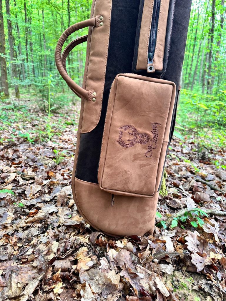Kožené puzdro na poľovnícku zbraň – dvojfarebná sivohnedá | Whitetail Woods