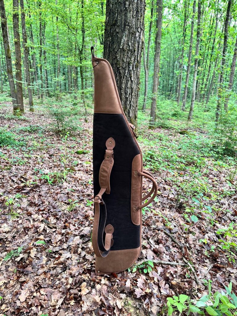 Kožené puzdro na poľovnícku zbraň – dvojfarebná sivohnedá | Whitetail Woods